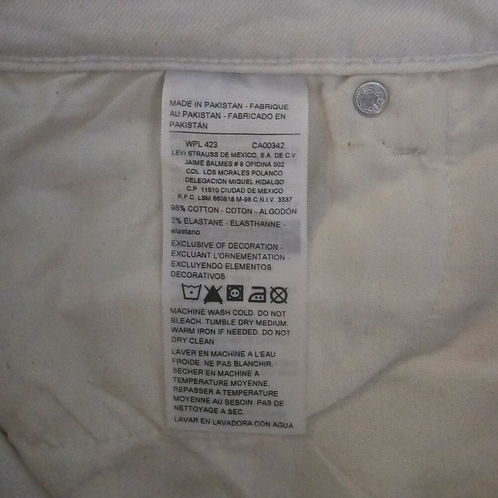DENIZEN From Levi's High Rise Denim Shorts White Women's Size 16 W33 - Picture 6 of 11